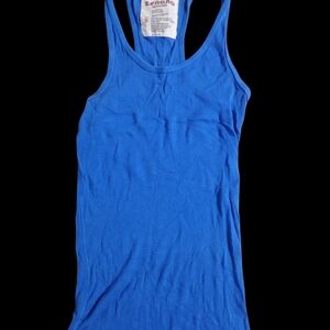 Zenana Outfitters Royal Blue Ribbed Racerback Tank Top
